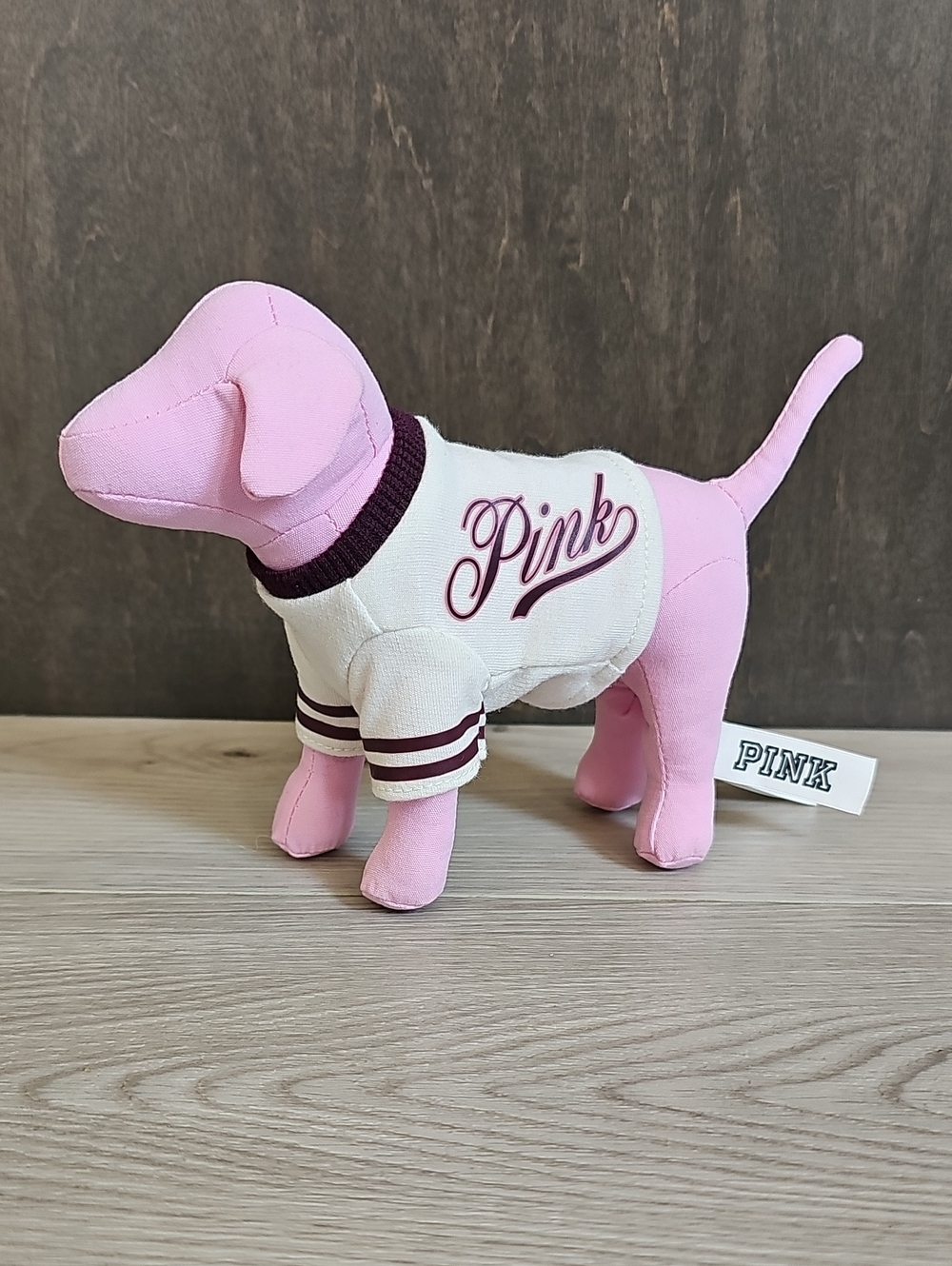Victoria's Secret PINK Collectible Mini Plush Dog Varsity Sweater Mascot